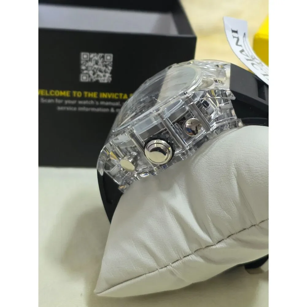 Invicta Racing Vaulthan 69681 Men's Chronograph Clear Acrylic NIB